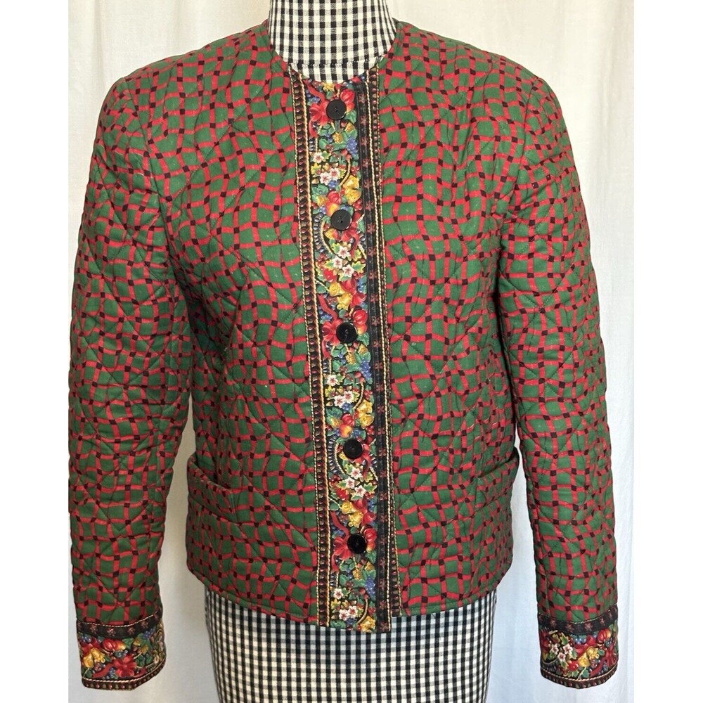 Retired Rare Vera Bradley Indiana Holiday 95 Christmas Jacket Size Small - EUC!